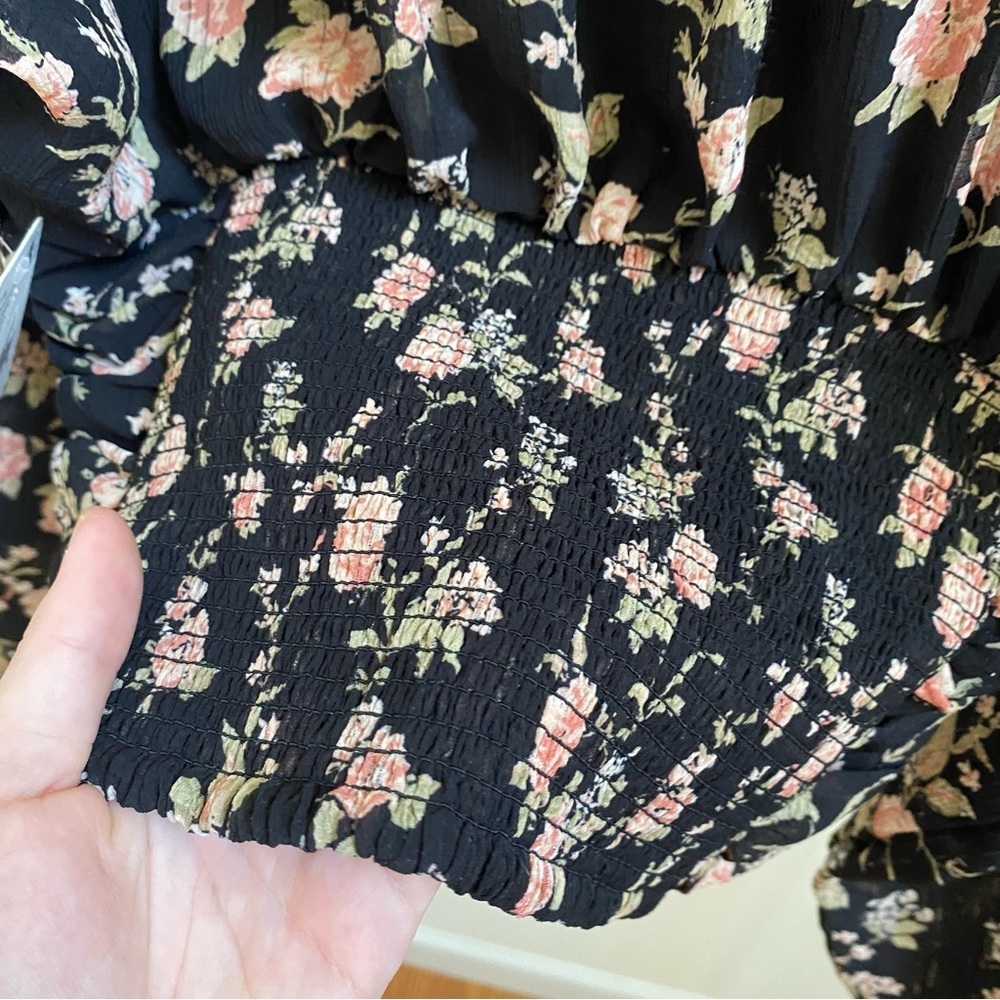 NWT Free People New Final Rose long sleeve blouse Sz M - Picture 6 of 8